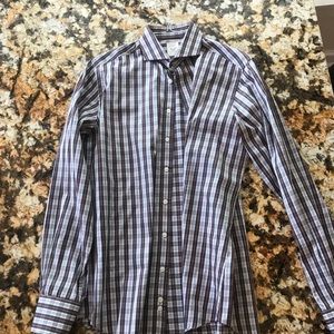 Blue checkered dress shirt